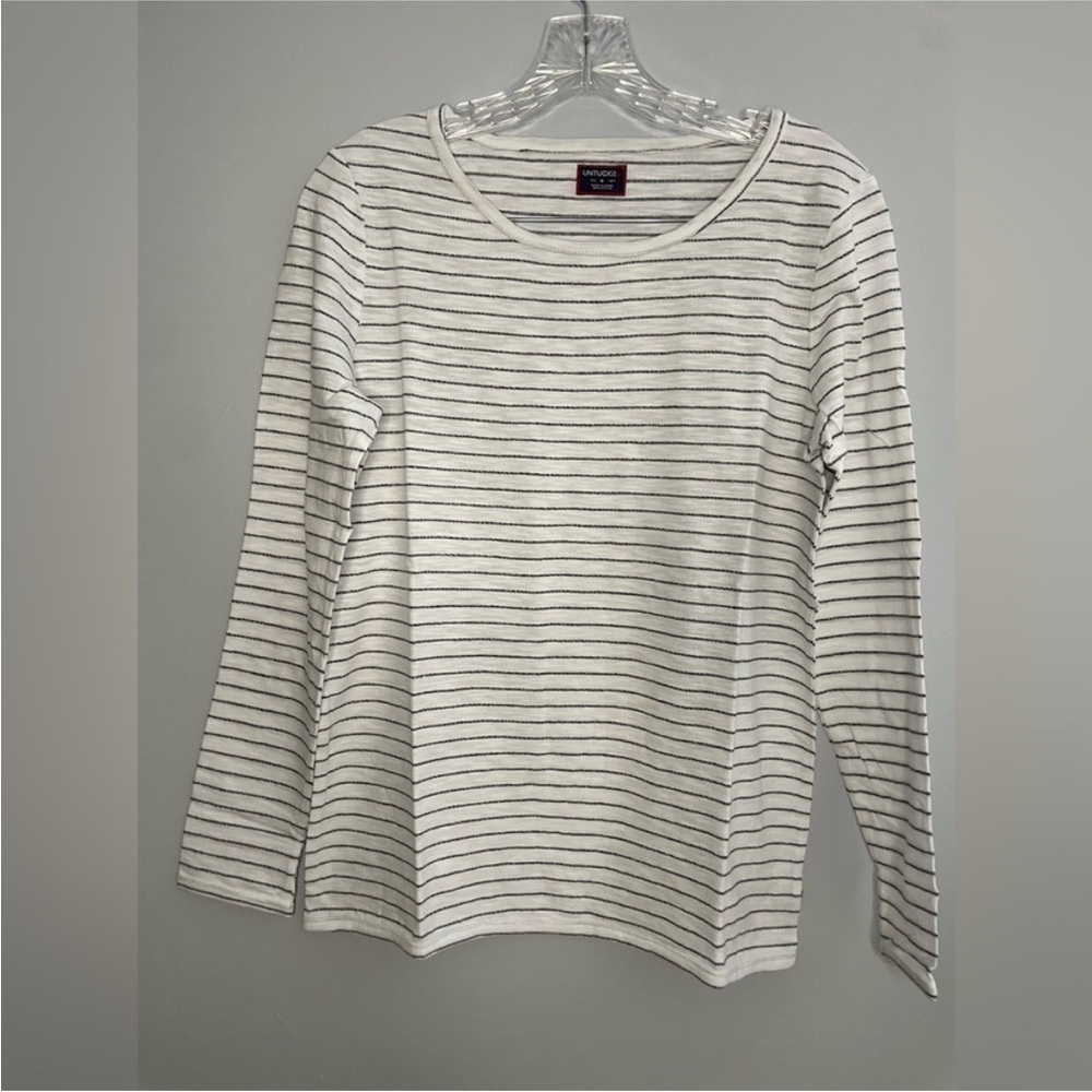 UNTUCKit Women's Leoville Long Sleeve Shirt Blouse Size XS Striped NWT Classic